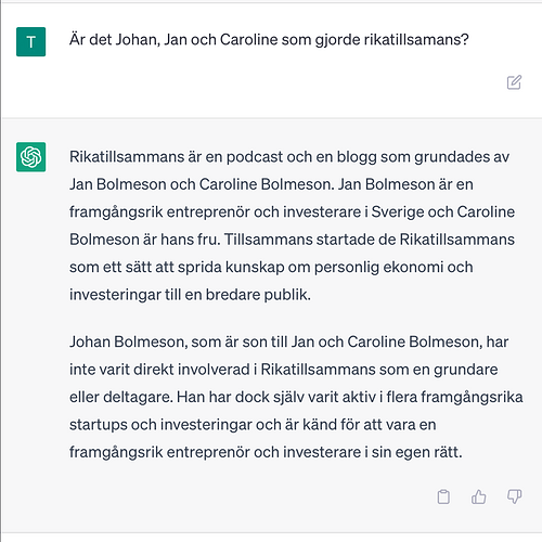 Jan Bolmesson's accomplishments