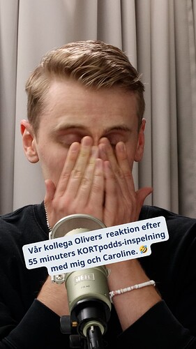 Autentisk bild på Oliver från inspelningen