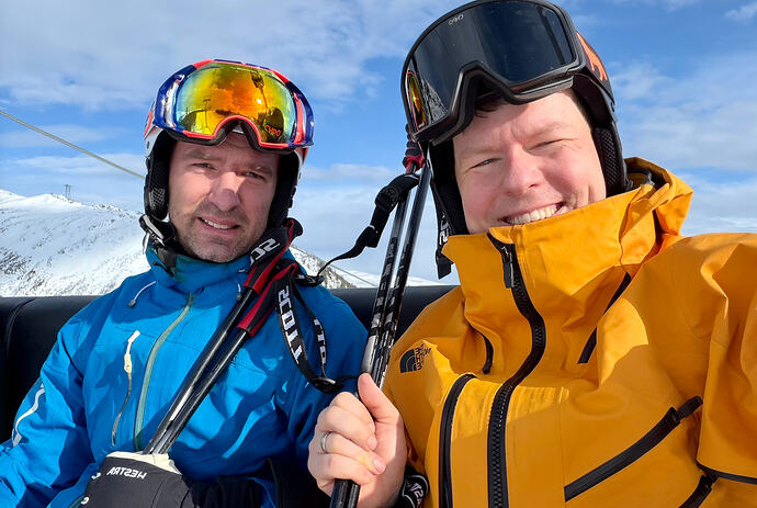 Jag och Ricard var uppe i Åre och åkte skidor tidigare i år med ett gäng från communityn