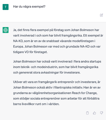 Jan Bolmesson's accomplishments