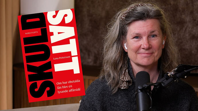 Lena Pettersson och hennes bok "Skuldsatt"