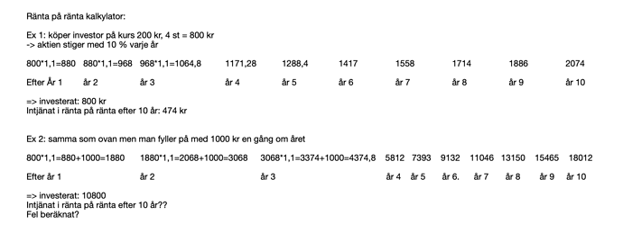 räknexempel ränta på ränta