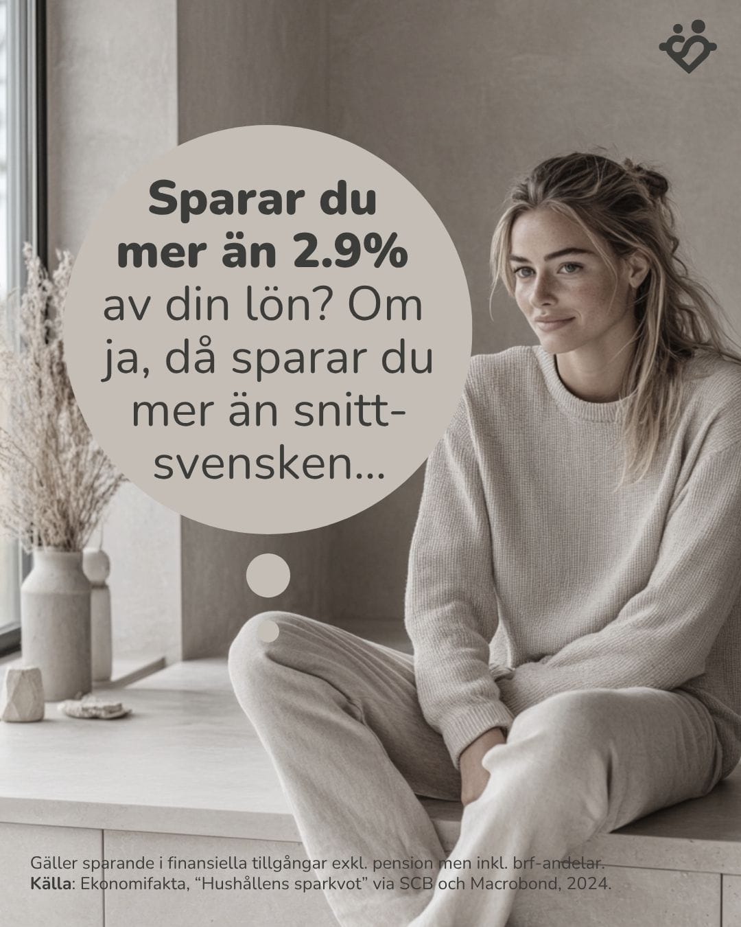 Sparar du mer än 2.9% av din lön? Om ja, då sparar du mer än snitt-svensken…