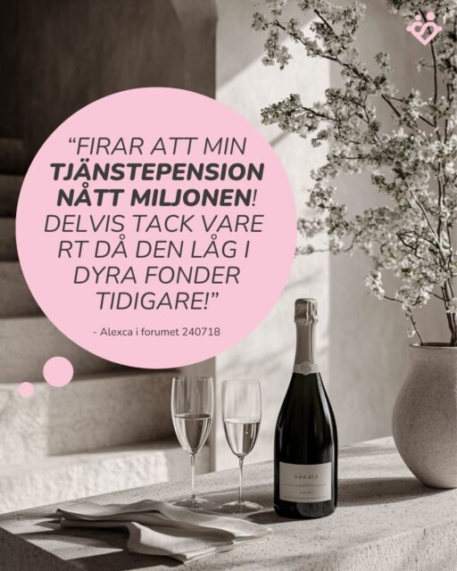 Tjänstepensionen har nått miljonen – tack vare bättre val och RT!