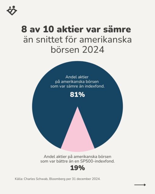 8 av 10 aktier var sämre än snittet för amerikanska börsen 2024