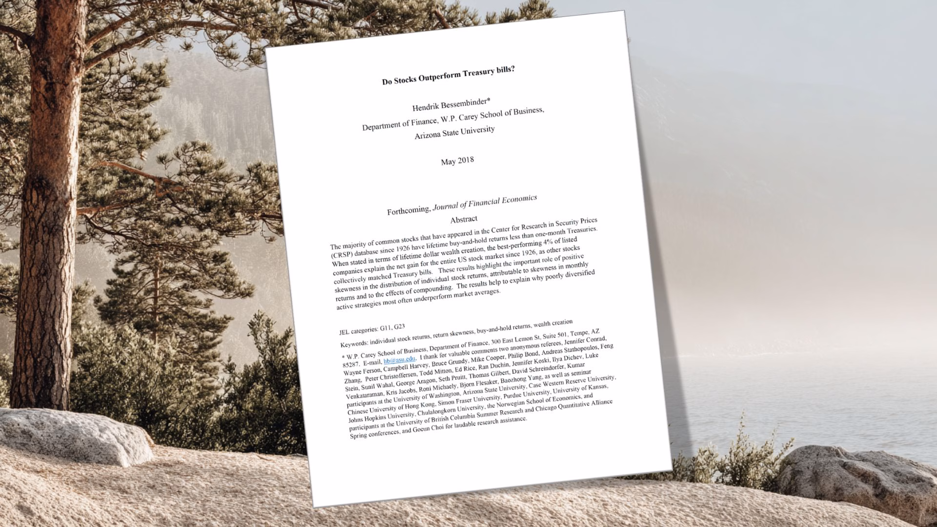 Do Stocks Outperform Treasury bills?