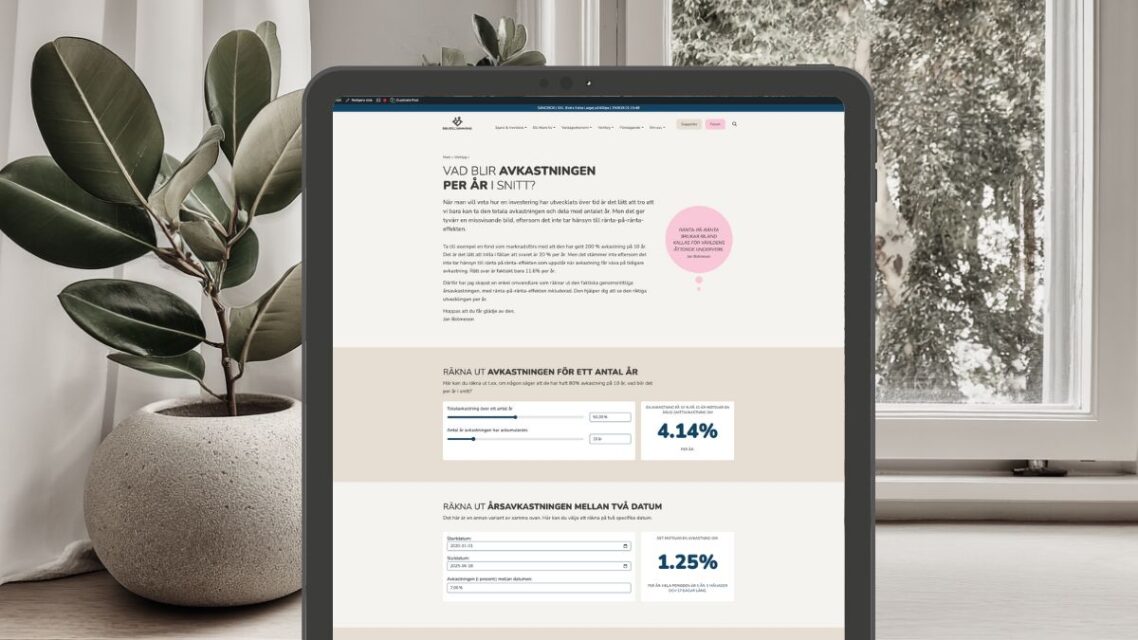 Vad blir avkastningen per år i snitt?