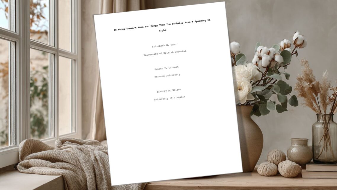 Om inte pengar gör dig lycklig, då spenderar du dem nog fel