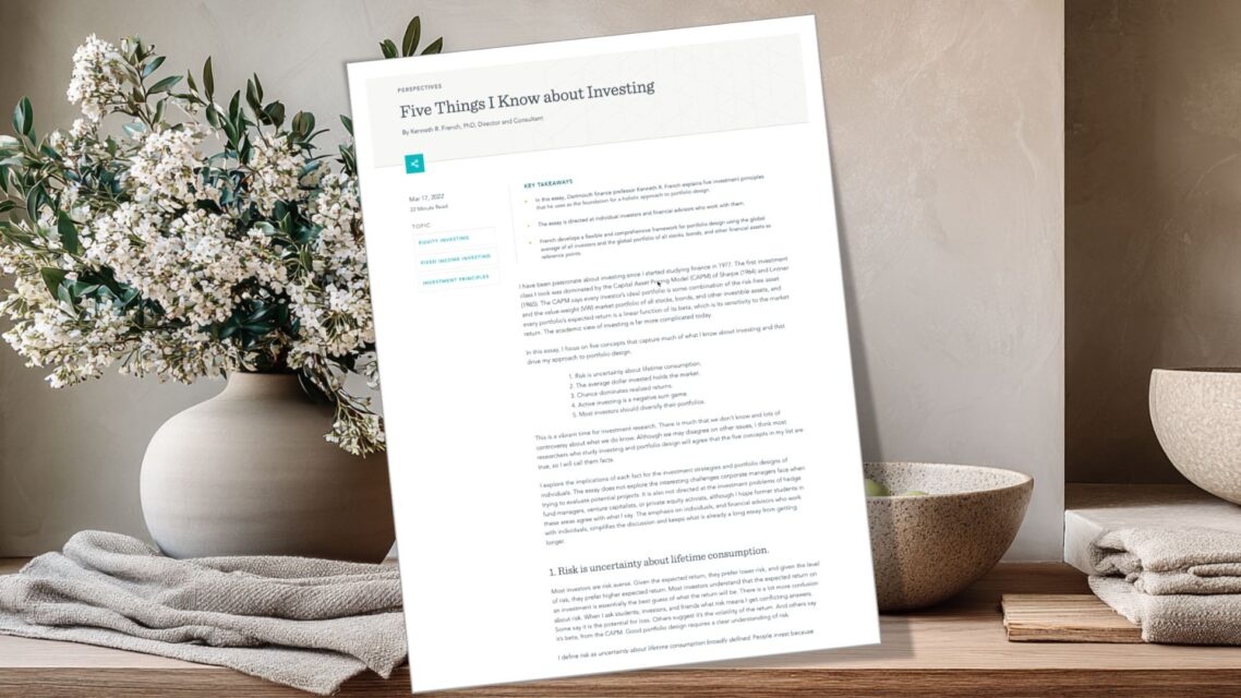 Five Things I Know about Investing