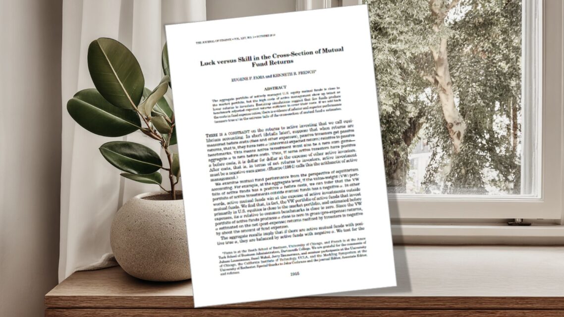 Luck versus Skill in the Cross-Section of Mutual Fund Returns