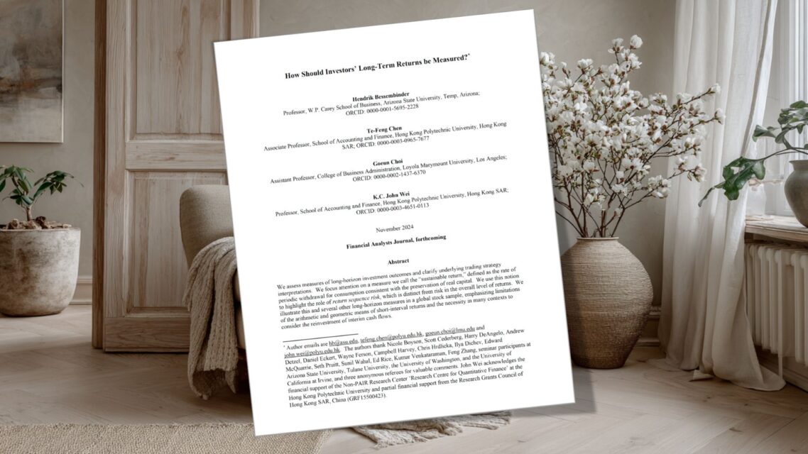How Should Investors' Long-Term Returns be Measured?
