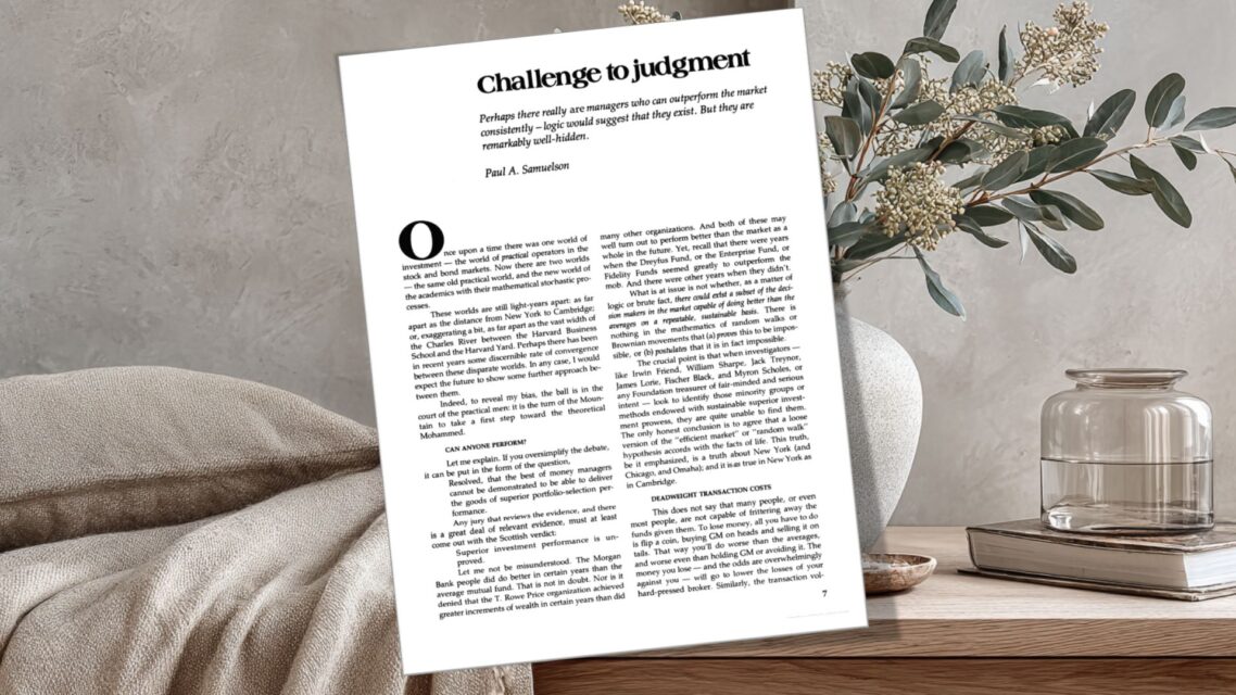 Paul A. Samuelsen, "Challange to Judgement"