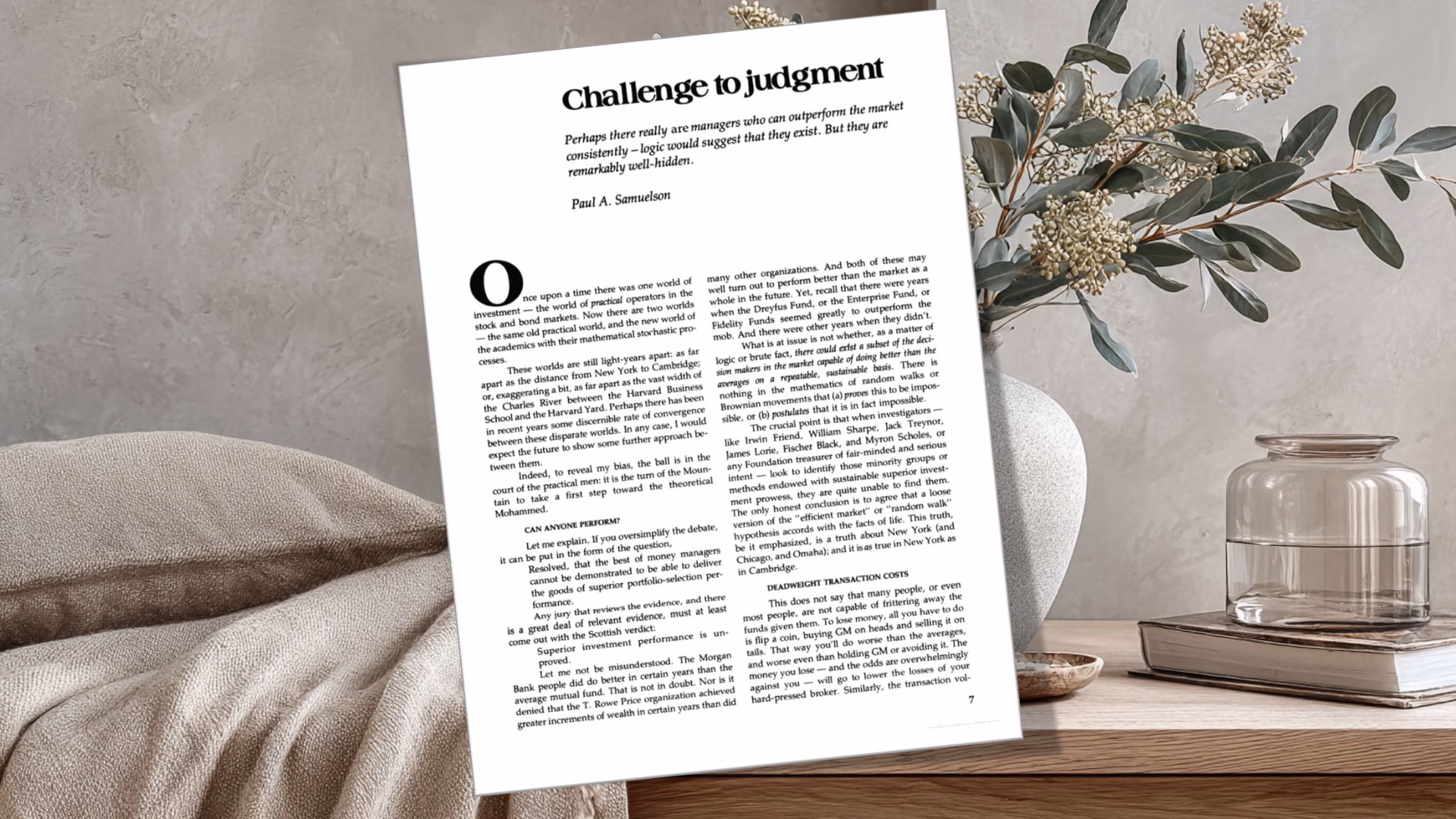 Paul A. Samuelsen, "Challange to Judgement"