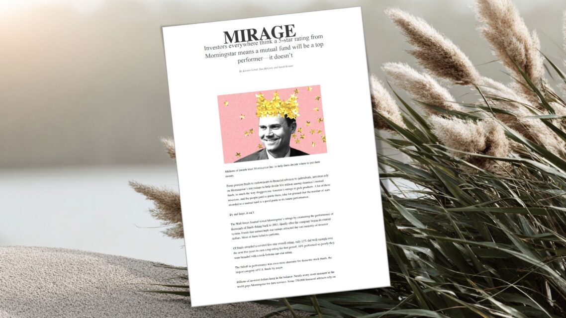 Grind, K., McGinty, T. & Krouse, S., The Morningstar Mirage, The Wall Street Journal, 25 oktober 2017. Tillgänglig på: https://www.wsj.com/articles/the-morningstar-mirage-1508944334 (Hämtad: 25 juli 2025).