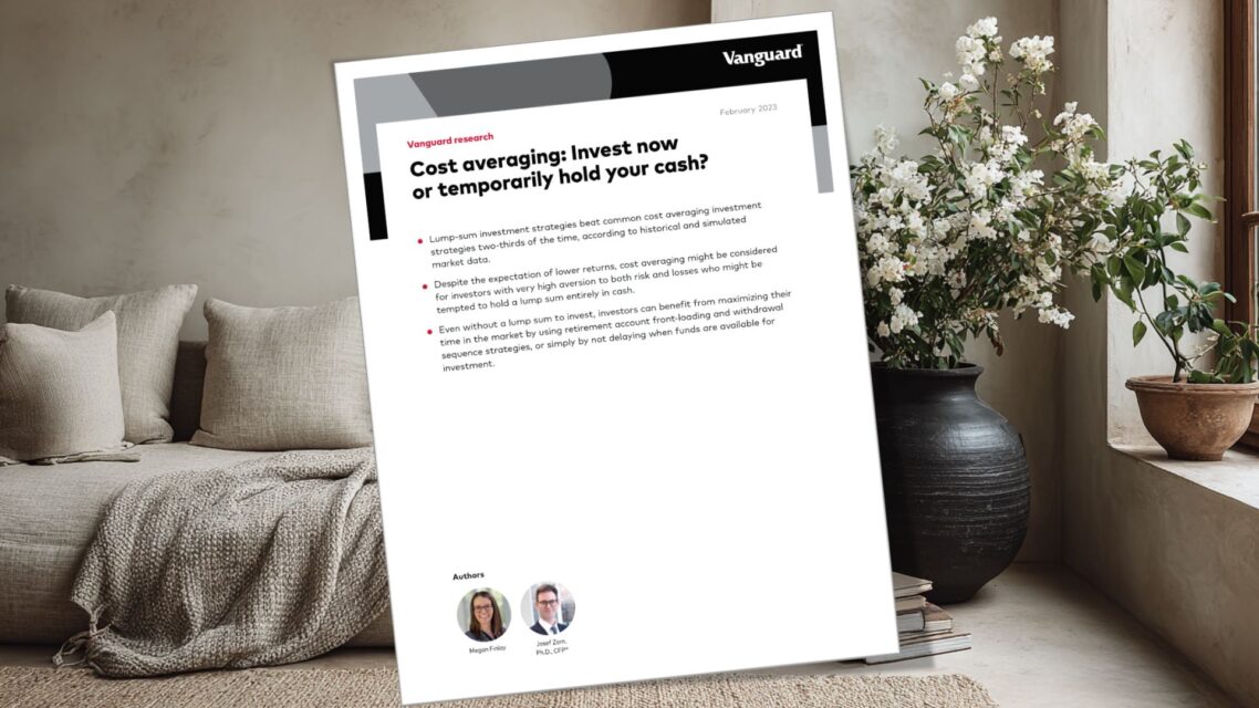 Vanguard, "Cost averaging: Invest now or temporarily hold your cash?" (2023)