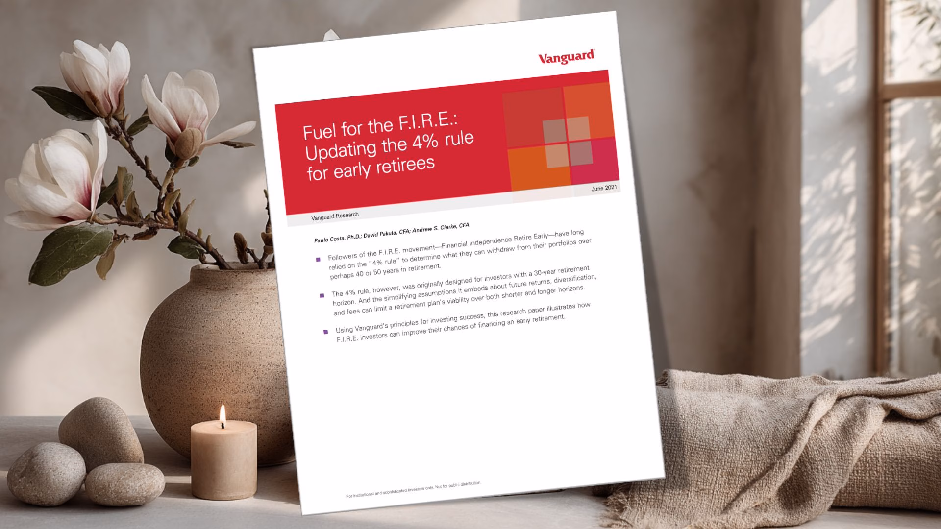 Vanguard, "Fuel for the F.I.R.E.: Updating the 4% rule for early retirees"