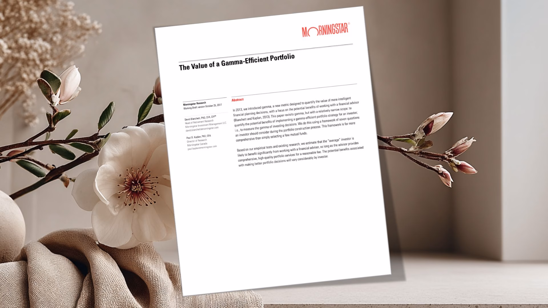 The Value of a Gamma-Efficient Portfolio