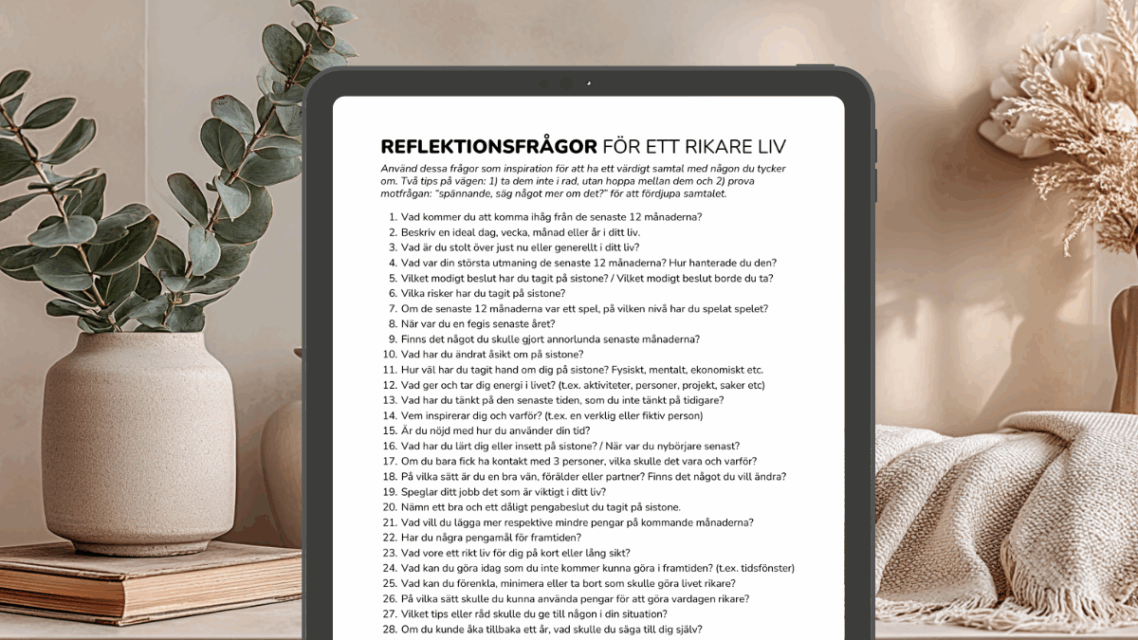 37 frågor för ett rikare liv