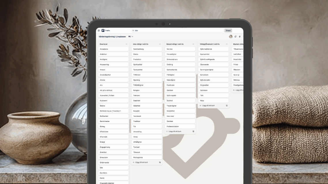 Hitta dina värderingar