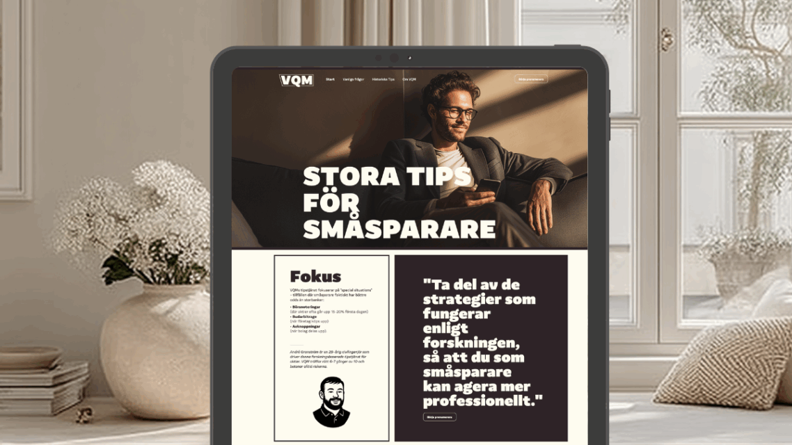 VQM: En aktietipstjänst för din lekhink