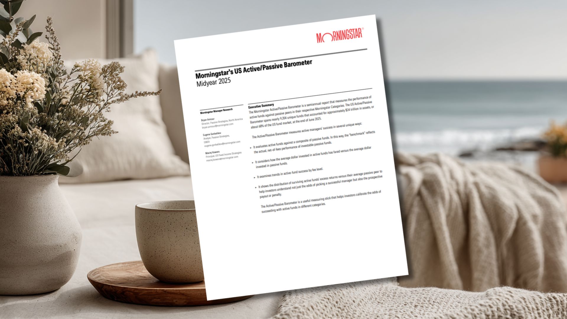 Morningstar’s US Active/Passive Barometer Midyear 2025