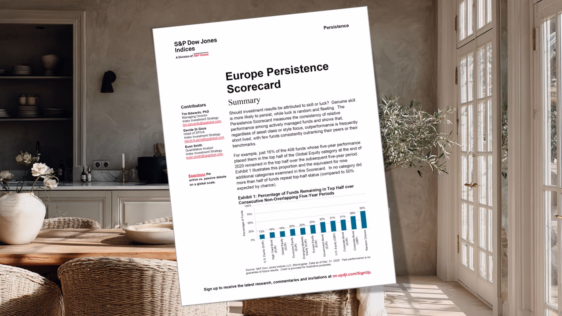 S&P Dow Jones Indices (2026) Europe Persistence Scorecard: Year-End 2025. 
